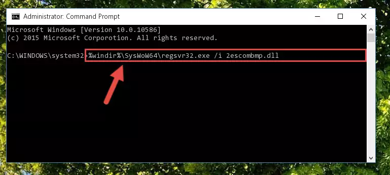 Deleting the damaged registry of the 2escombmp.dll