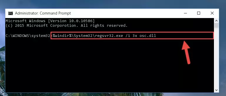 Uninstalling the 3x osc.dll file from the system registry