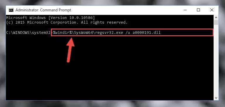 Creating a clean registry for the A0000191.dll file (for 64 Bit)