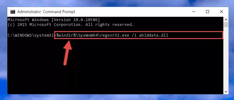 Uninstalling the Ablddata.dll library's broken registry from the Registry Editor (for 64 Bit)