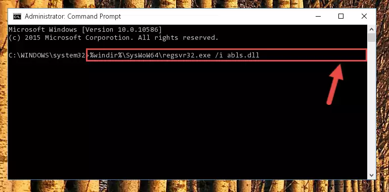Cleaning the problematic registry of the Abls.dll file from the Windows Registry Editor