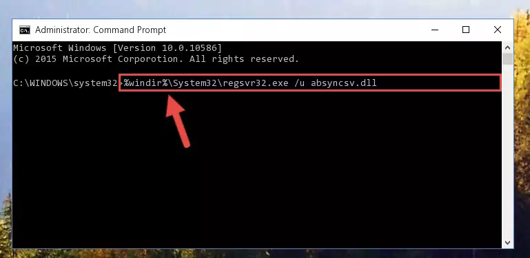 Extracting the Absyncsv.dll file from the .zip file