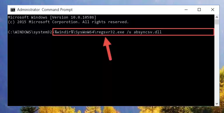 Creating a new registry for the Absyncsv.dll file in the Windows Registry Editor