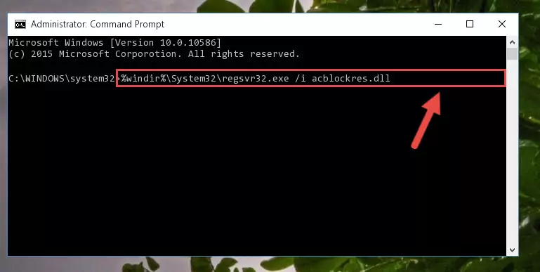 Creating a clean registry for the Acblockres.dll file (for 64 Bit)