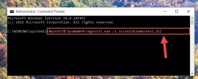 Uninstalling the Accessiblemarshal.dll file from the system registry