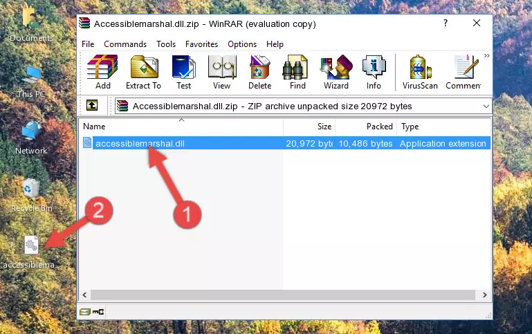 Copying the Accessiblemarshal.dll file into the software's file folder