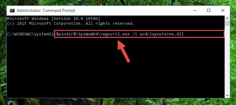 Uninstalling the Acdclayoutsres.dll library's broken registry from the Registry Editor (for 64 Bit)