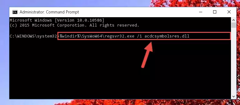 Uninstalling the Acdcsymbolsres.dll file's broken registry from the Registry Editor (for 64 Bit)