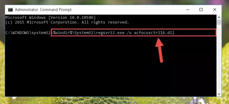 Making a clean registry for the Acfocusctrl16.dll library in Regedit (Windows Registry Editor)