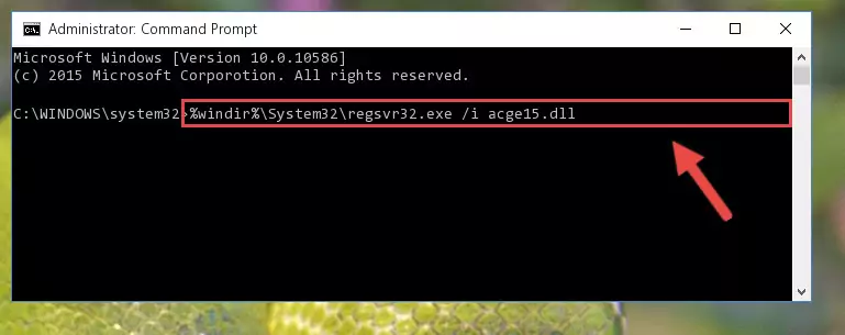 Cleaning the problematic registry of the Acge15.dll file from the Windows Registry Editor