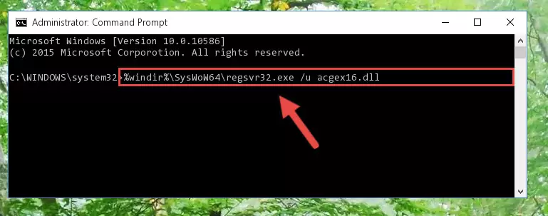 Creating a clean registry for the Acgex16.dll file (for 64 Bit)