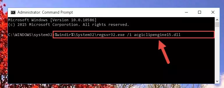 Uninstalling the Acgiclipengine15.dll library from the system registry