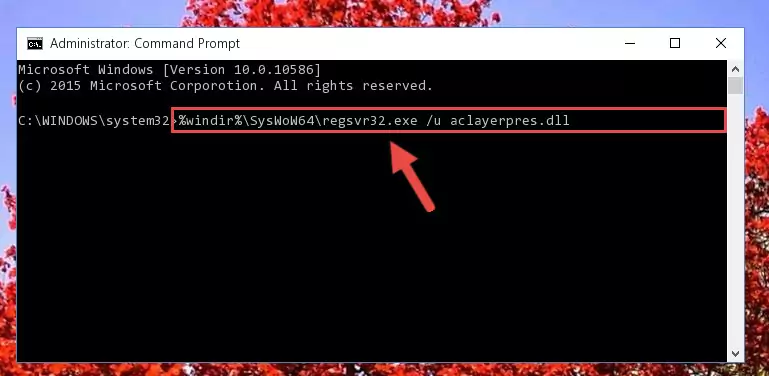Creating a clean and good registry for the Aclayerpres.dll file (64 Bit için)