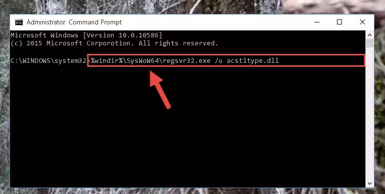 Creating a new registry for the Acstltype.dll file in the Windows Registry Editor