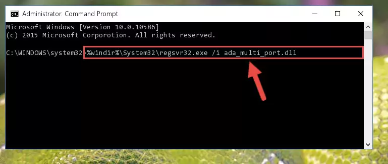 Deleting the damaged registry of the Ada_multi_port.dll