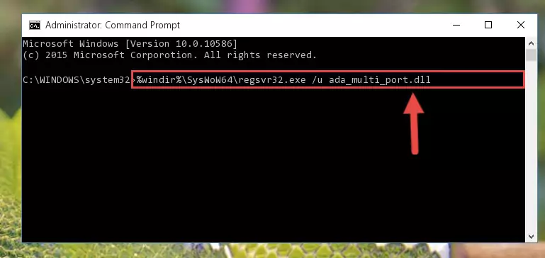 Creating a clean and good registry for the Ada_multi_port.dll file (64 Bit için)