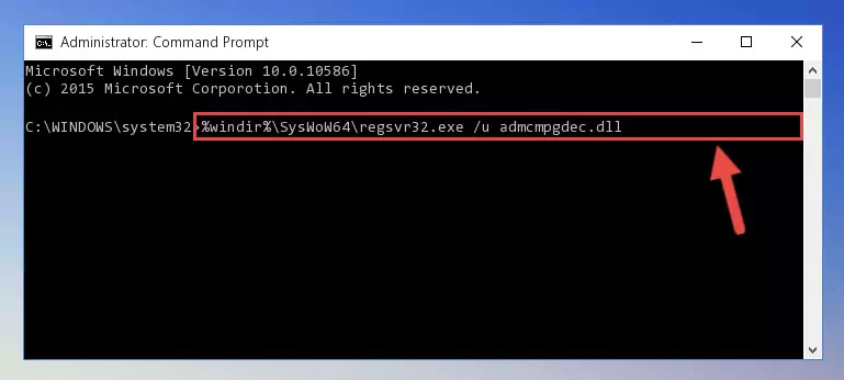 Creating a clean registry for the Admcmpgdec.dll file (for 64 Bit)