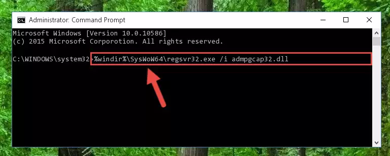 Uninstalling the broken registry of the Admpgcap32.dll library from the Windows Registry Editor (for 64 Bit)
