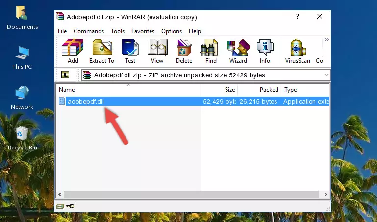 Copying the Adobepdf.dll library into the program's installation directory