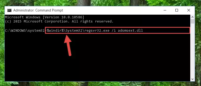 Creating a clean registry for the Adsmsext.dll file (for 64 Bit)