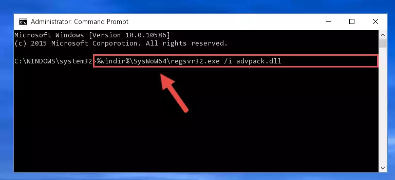 Uninstalling the broken registry of the Advpack.dll file from the Windows Registry Editor (for 64 Bit)