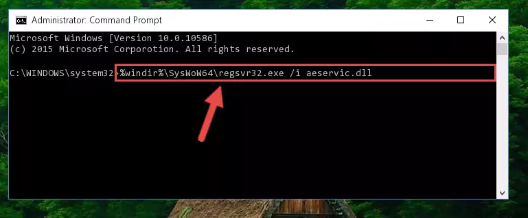Deleting the damaged registry of the Aeservic.dll