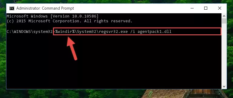 Uninstalling the Agentpack1.dll library from the system registry