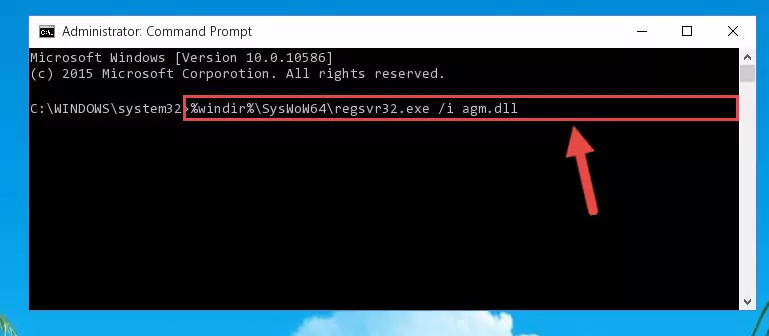 Uninstalling the broken registry of the Agm.dll library from the Windows Registry Editor (for 64 Bit)