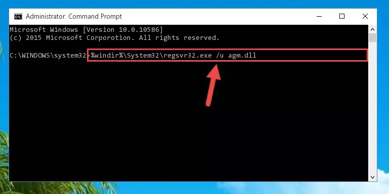 Creating a new registry for the Agm.dll library in the Windows Registry Editor