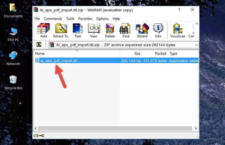 Copying the Ai_eps_pdf_import.dll file into the software's file folder