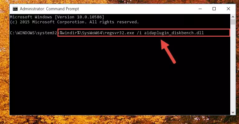 Uninstalling the Aidaplugin_diskbench.dll library from the system registry