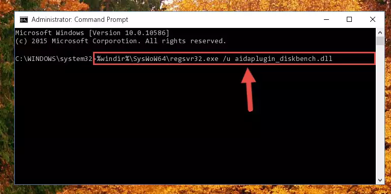 Reregistering the Aidaplugin_diskbench.dll library in the system