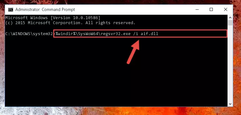 Deleting the Aif.dll file's problematic registry in the Windows Registry Editor