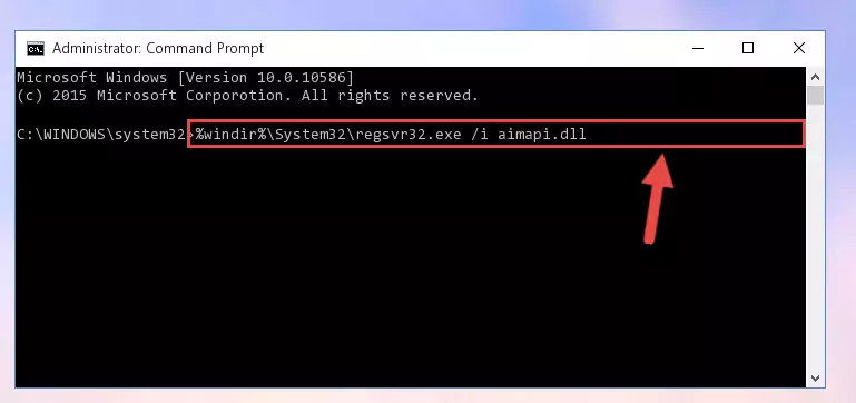 Reregistering the Aimapi.dll file in the system (for 64 Bit)