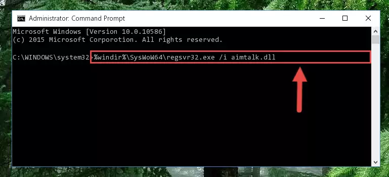 Cleaning the problematic registry of the Aimtalk.dll file from the Windows Registry Editor
