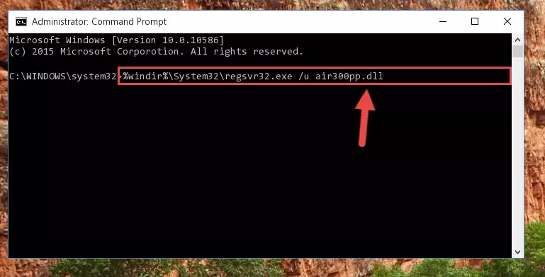 Creating a new registry for the Air300pp.dll file in the Windows Registry Editor