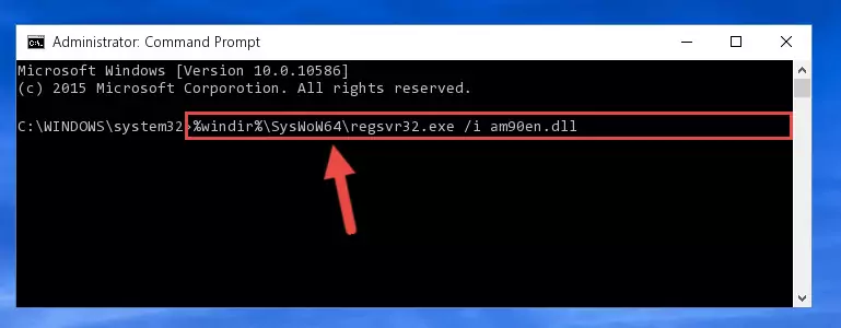 Uninstalling the broken registry of the Am90en.dll library from the Windows Registry Editor (for 64 Bit)