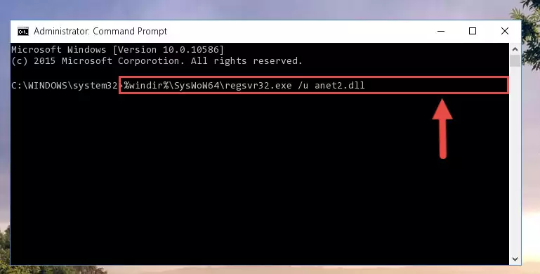 Creating a new registry for the Anet2.dll file in the Windows Registry Editor