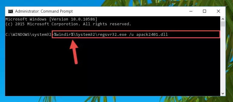 Creating a new registry for the Apack2401.dll library