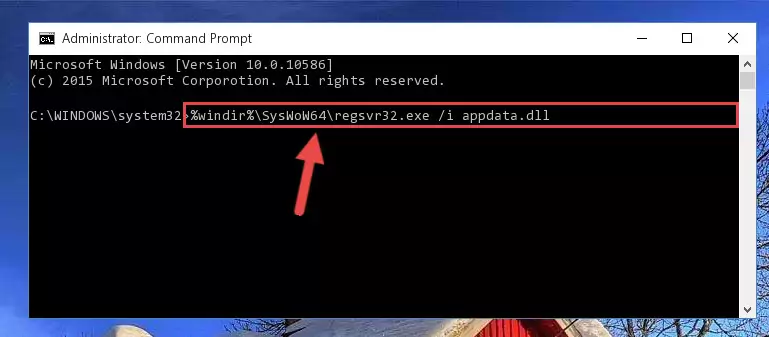 Uninstalling the broken registry of the Appdata.dll library from the Windows Registry Editor (for 64 Bit)