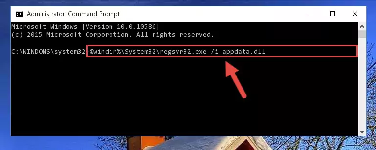 Uninstalling the Appdata.dll library from the system registry