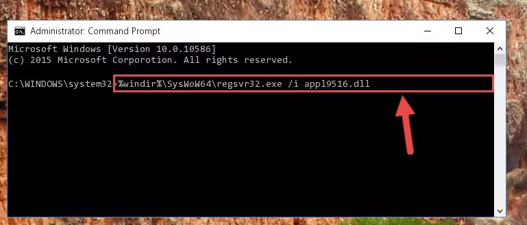 Uninstalling the broken registry of the Appl9516.dll file from the Windows Registry Editor (for 64 Bit)