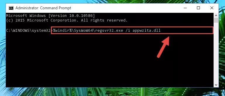 Uninstalling the Appwzita.dll library's broken registry from the Registry Editor (for 64 Bit)