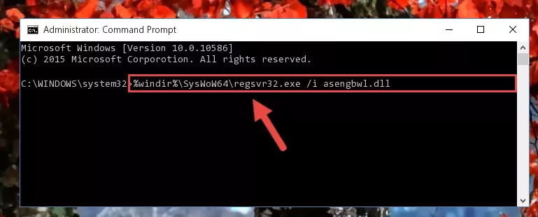 Deleting the Asengbwl.dll library's problematic registry in the Windows Registry Editor