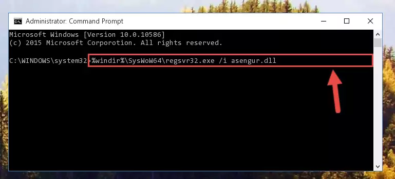 Cleaning the problematic registry of the Asengur.dll library from the Windows Registry Editor