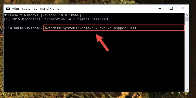 Creating a clean registry for the Aspperf.dll file (for 64 Bit)