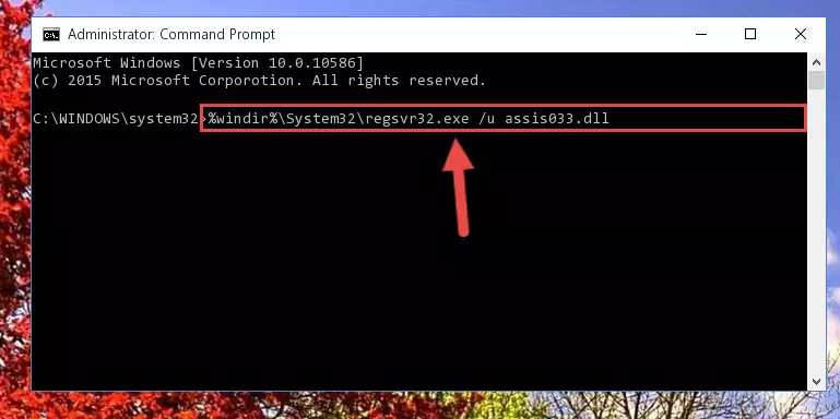 Making a clean registry for the Assis033.dll library in Regedit (Windows Registry Editor)