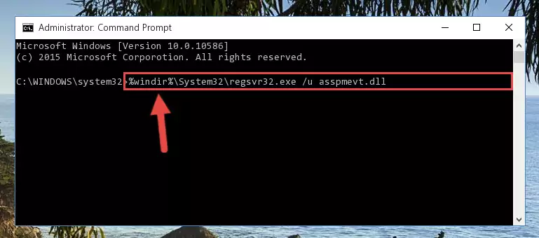 Making a clean registry for the Asspmevt.dll library in Regedit (Windows Registry Editor)