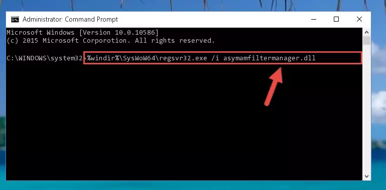 Uninstalling the broken registry of the Asymamfiltermanager.dll file from the Windows Registry Editor (for 64 Bit)