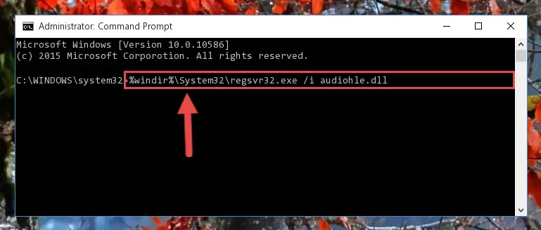 Creating a clean registry for the Audiohle.dll file (for 64 Bit)